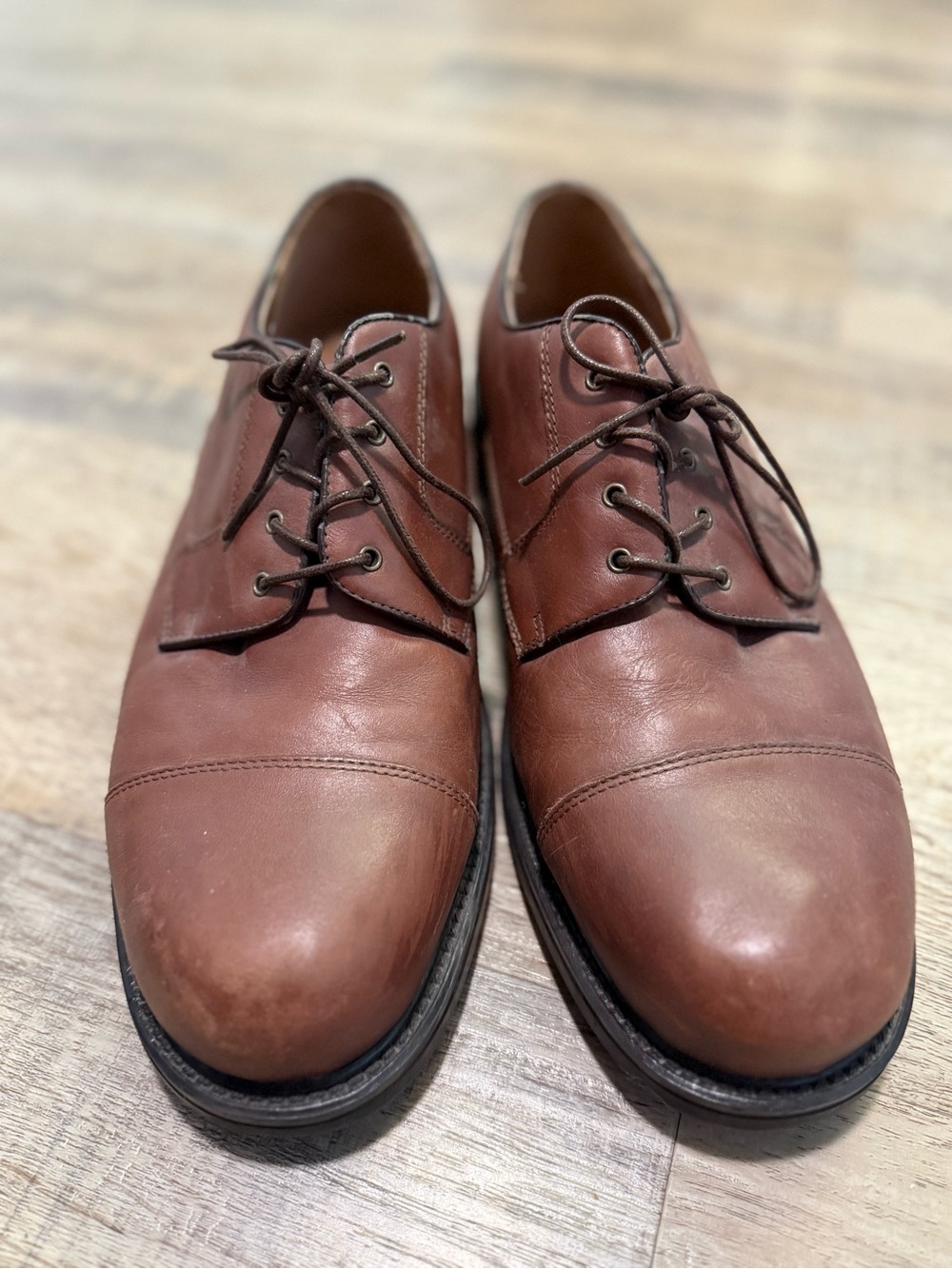 Croft & Barrow Brown Leather Dress Shoes Size 12